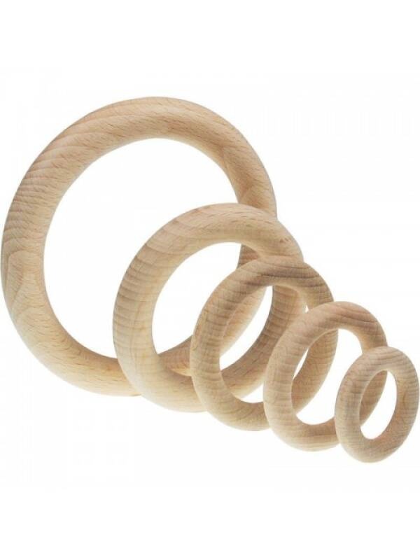 Inele din lemn natur Meyco (Marime: 36075, 35 x 7 mm)
