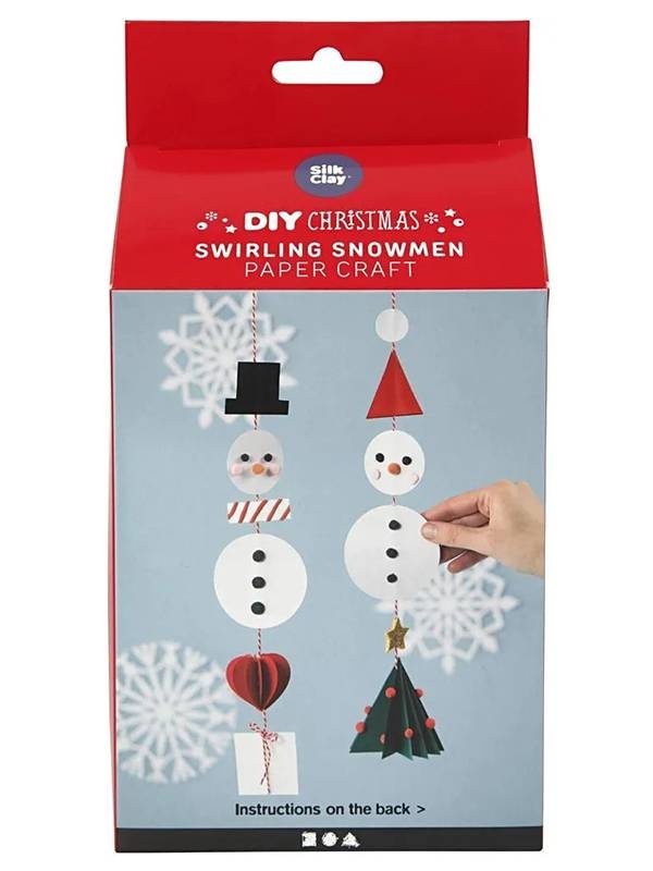 Kit creatie pasta modelatoare + hartie Funny Snowmen Creativ Company 100768