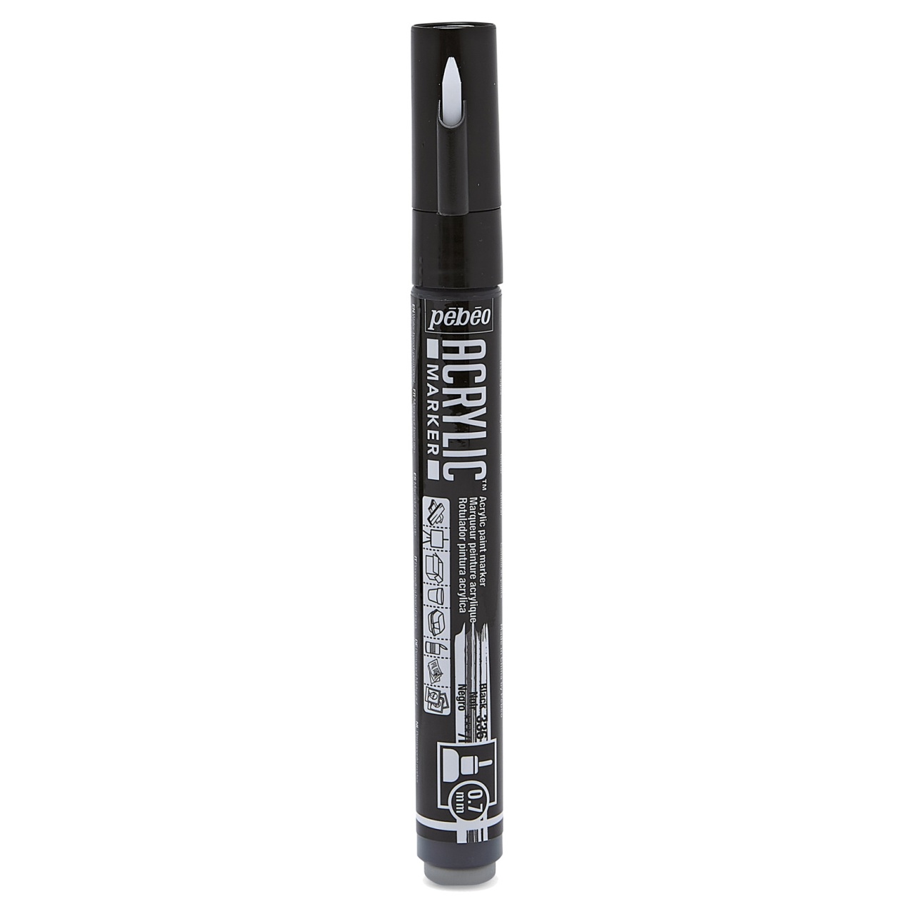 Markere Pebeo cu Vopsea Acrilica Varf 0.7 mm (Culori Marker acrylic Pebeo: 17 Matt Cyan)