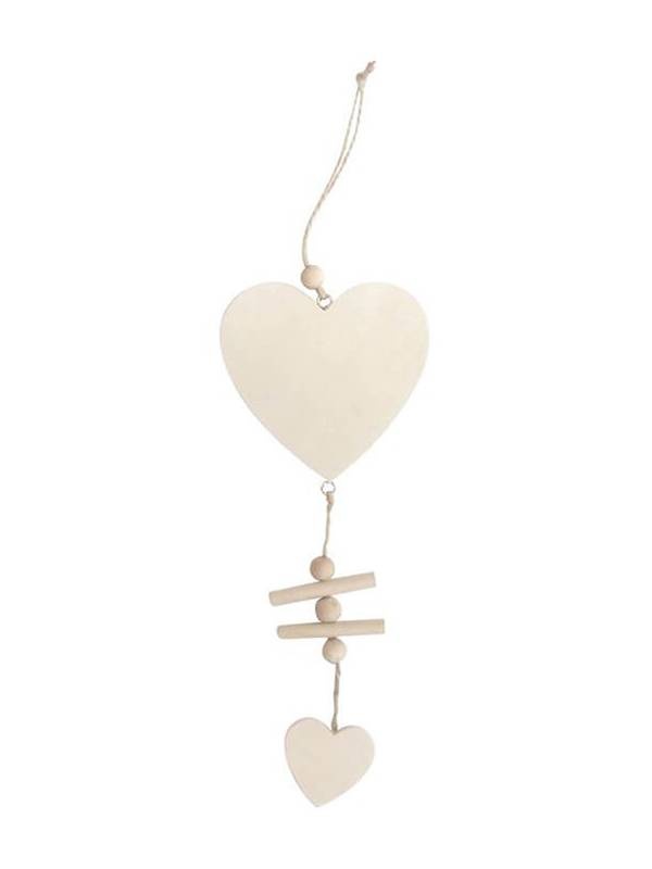 Ornament lemn inima 210x100x5mm Graine Creative 103423