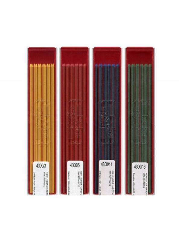 Set 12 mine 2mm 4300 Koh-I-Noor (Culoare: 4300/5 red)