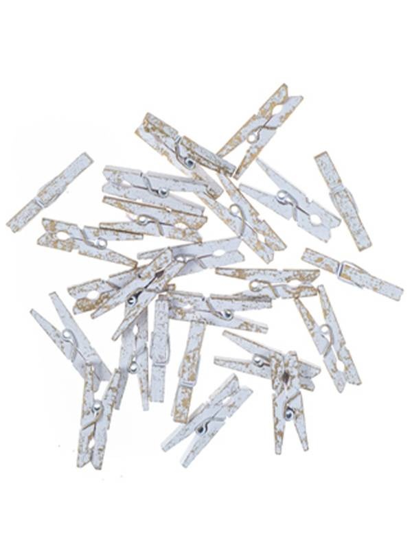 Set 24 Carlige decorative din lemn, cu modele aurii Dp Craft CEOZ-168