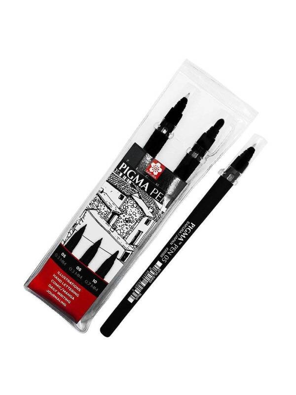 Set 3 markere Pigma Pen Sakura POXFVK-P3