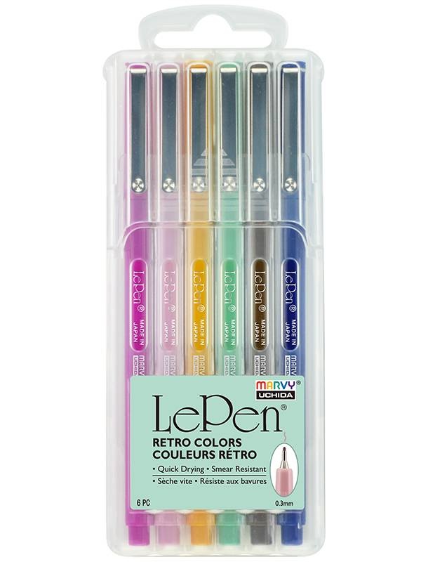 Set 6 linere Marvy Uchida 0.5mm colectia Retro 4300-6R