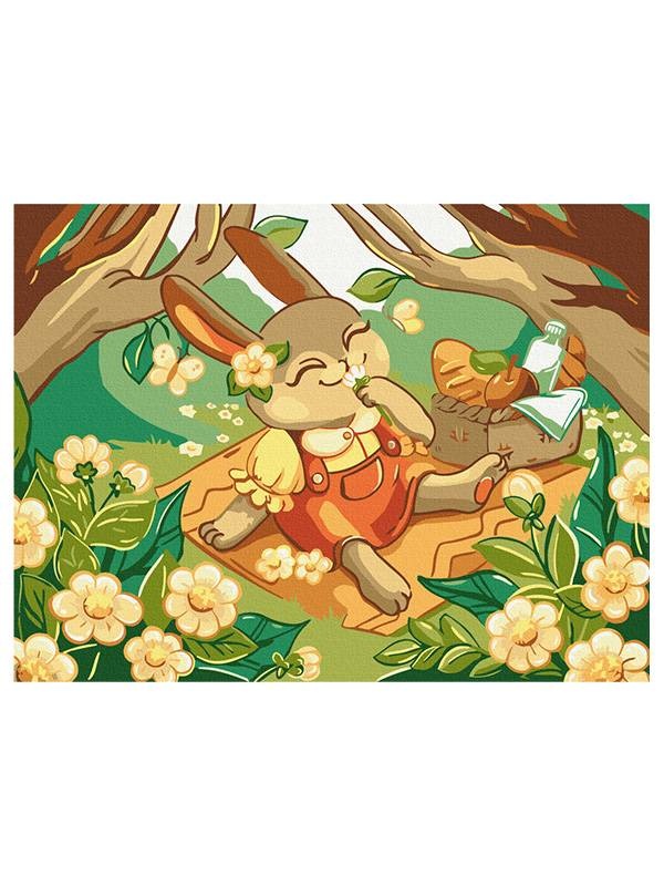 Set pictura pe numere pentru copii Bunnies on a Picnic 138