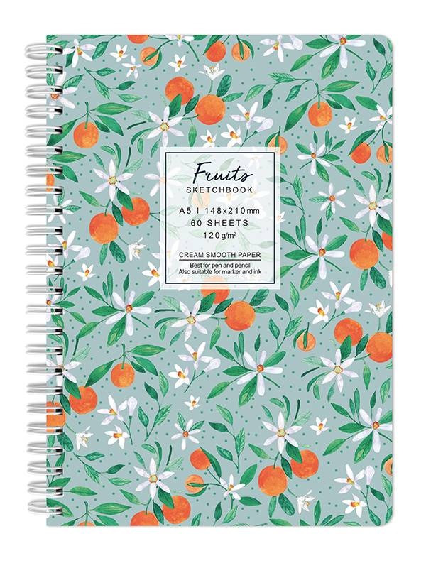 Sketchbook fruits 120g 60 file tangerines Drasca (Marime: A6)