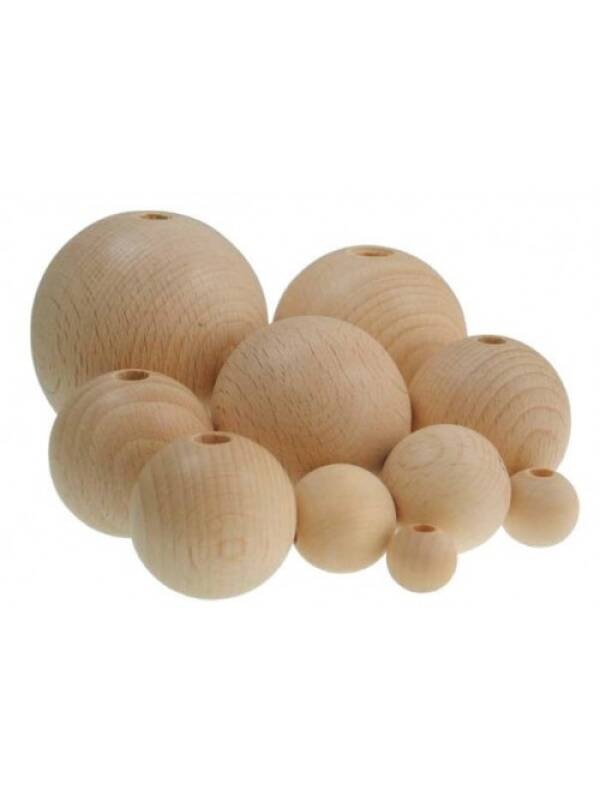 Bile din lemn natur Meyco (Marime: 36405, 2 buc. 50mm)