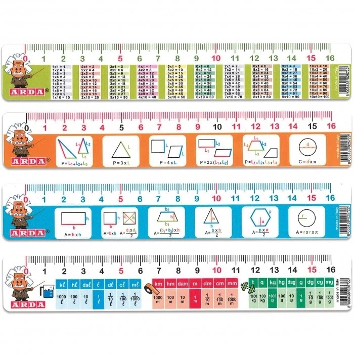 Rigla Plastic 16cm Mathematichs 28917MBAR Arda