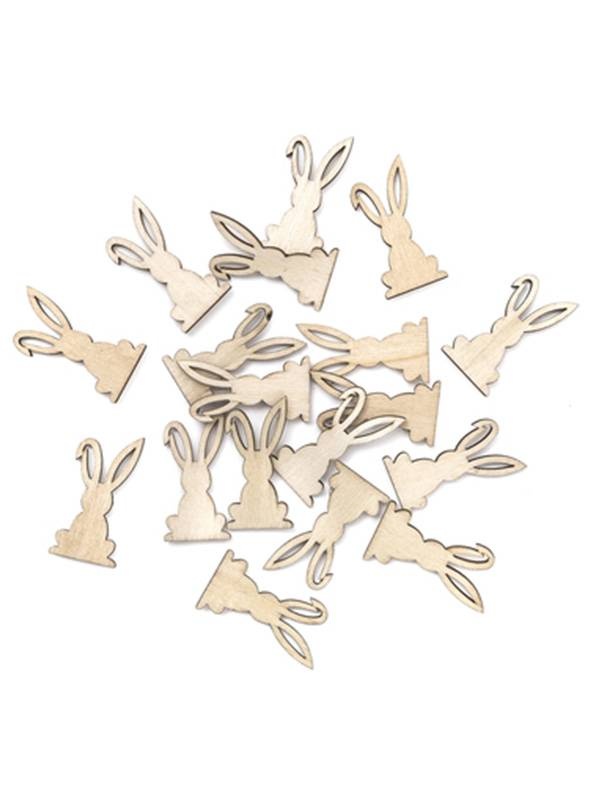 Set 18 Iepurasi de lemn 2x4cm Dp Craft DPDN-173