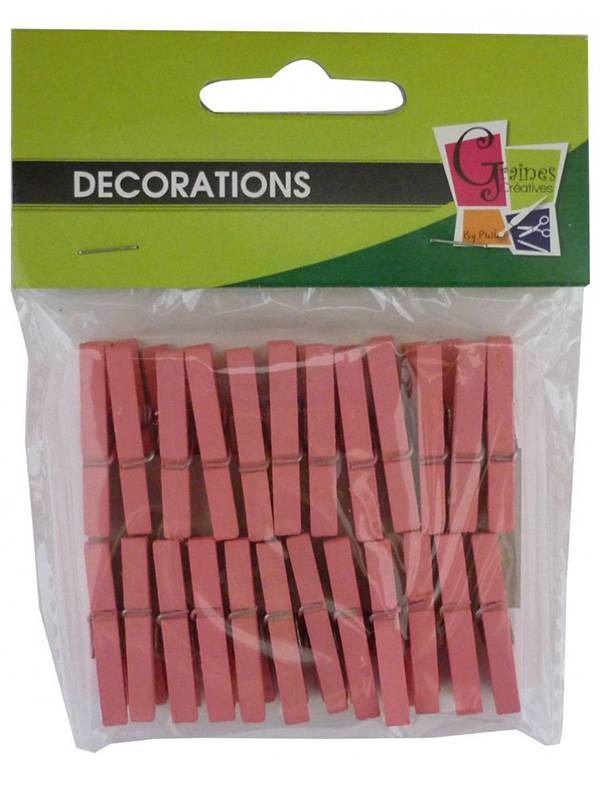 Set 24 carlige din lemn Rose Graine Creative 103222