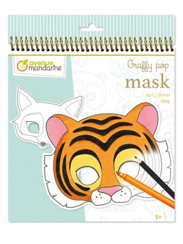 Set 24 Masti de colorat Graffy Pop Animale din Lume Avenue Mandarine GY023O
