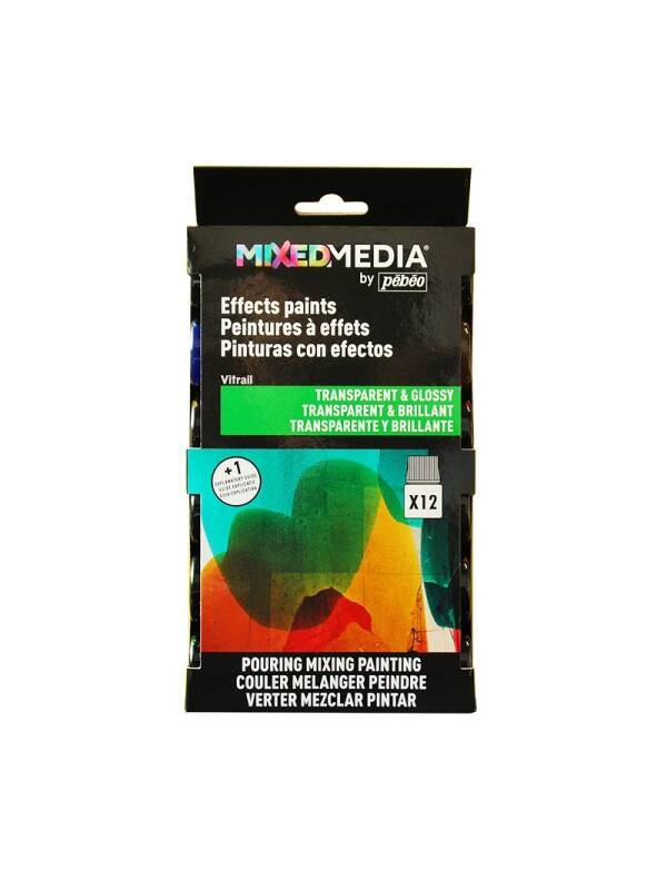 Set Vitrail Mixed Media 12x20ml Pebeo 755502