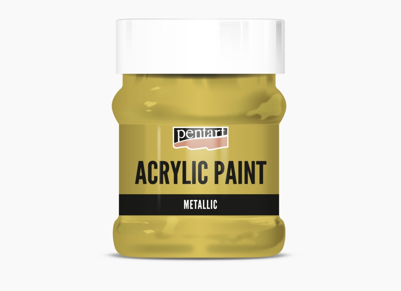 Vopsea Acrilica Metalica 230 ml Pentart (Culoare Pentart: Gold Antique 4071)