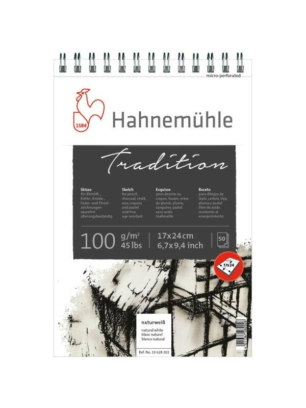 Bloc schita 100 g/mp spira 50F Tradition Hahnemuhle (Marime: 24 X 32 cm)