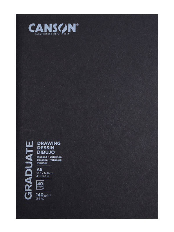 Caiet de schita Graduate dessin 20 file 140g/mp Canson (Marime: A6 (10.5 X 14.8cm))