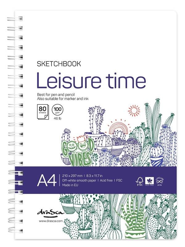 Carnet pentru schite Leisure Time Drasca (Marime: A4, cod 900900258)