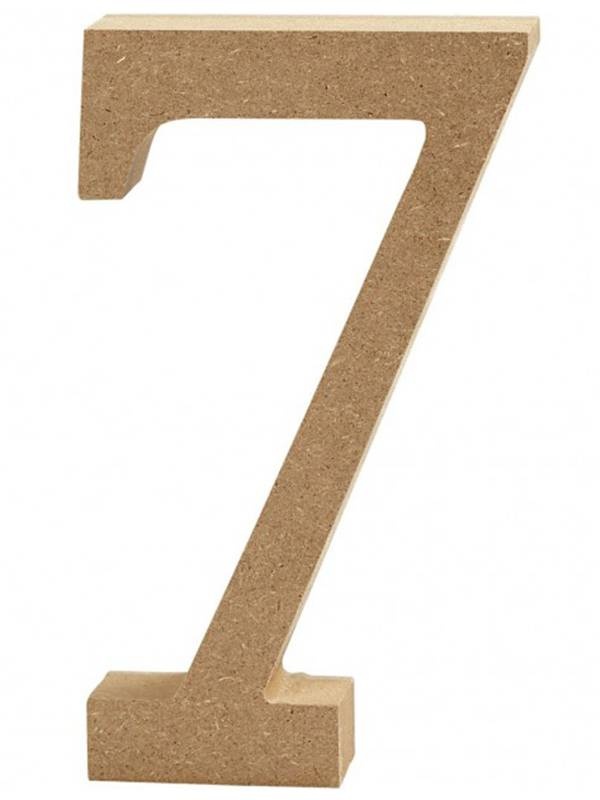 Cifre MDF Creativ Company - 8 cm (Cifra: 0)