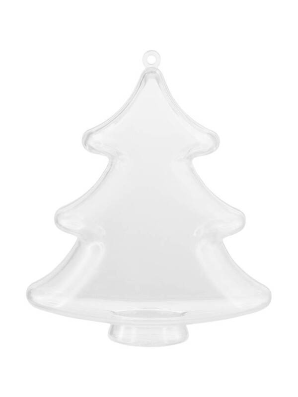 Decoratiune plastic din 2 bucati Brad 100mm Meyco 45107