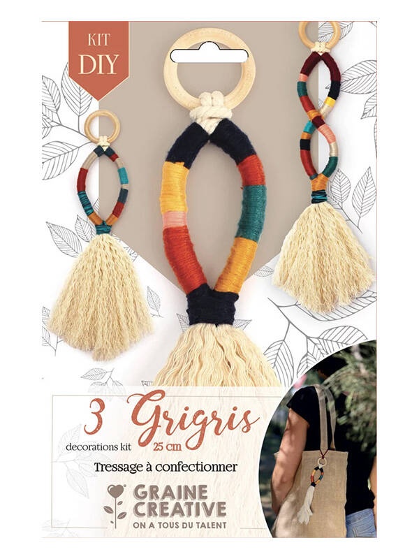 Kit 3 impletituri grigris 130 x 200 x 40 mm Graine Creative 791060