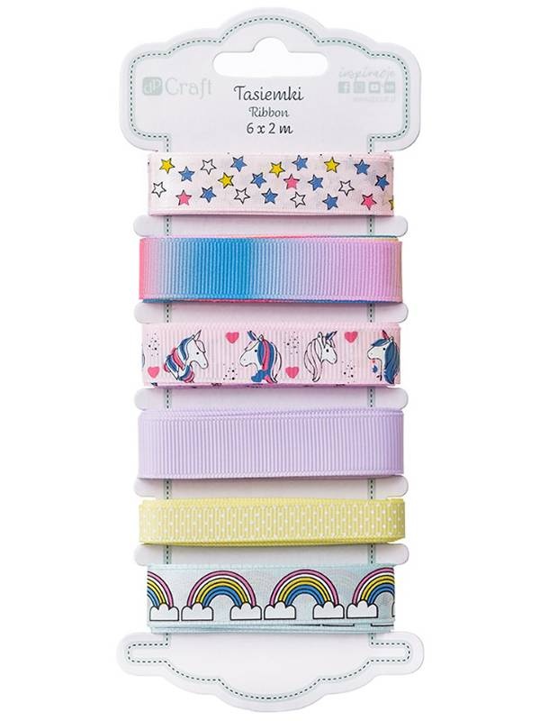 Panglica decorativa satin, set 6 x 2 m, Rainbow Dp Craft dpta-060