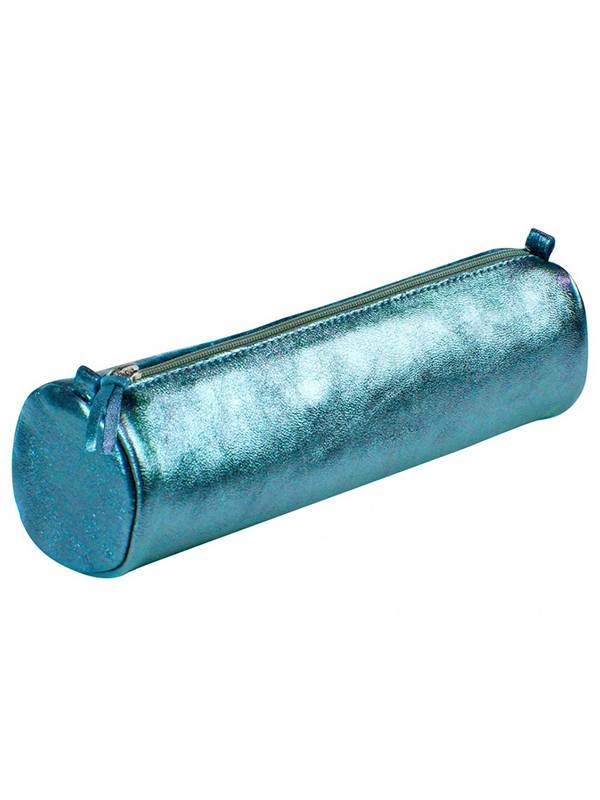 Penar tip-etui tubular din piele cu fermoar Clairefontaine (Cloare penar Clairefontaine: Silver)