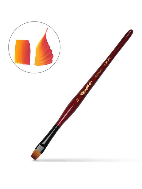 Pensula sintetica cu varf plat de la Roubloff 08RB (Marime: 3)