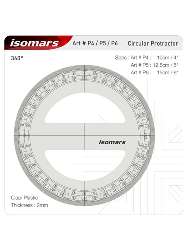 Raportor circular 360 grade Isomars (Marime: P5 12.5cm/5")