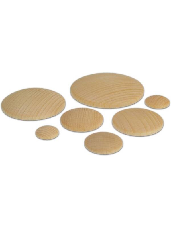 Rondele convexe din lemn Meyco (Marime: 20 x 5mm)