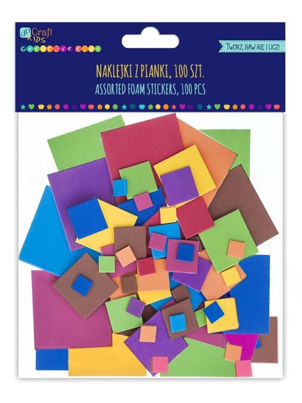 Set 100 figurine autoadezive spuma patrate Dp Craft kspi-302