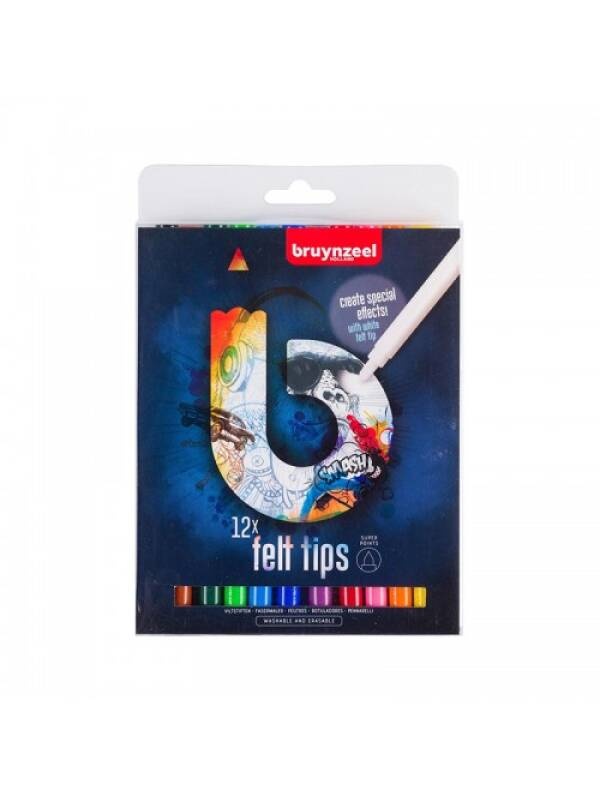 Set 12 carioci Super Point Felt Bruynzeel 60224012