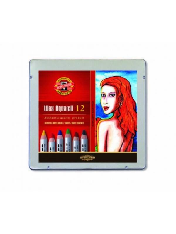 Set 12 creioane cerate acuarelabile Mondeluz Koh-I-Noor 8282