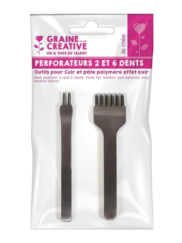 Set 2 instrumente de perforat in piele Graine Creative 264992