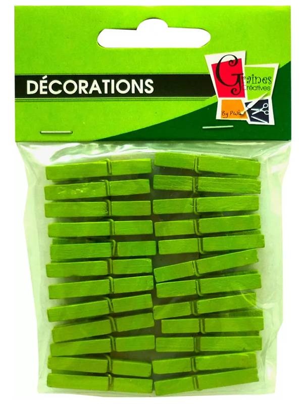 Set 24 carlige din lemn Verde Graine Creative 103445