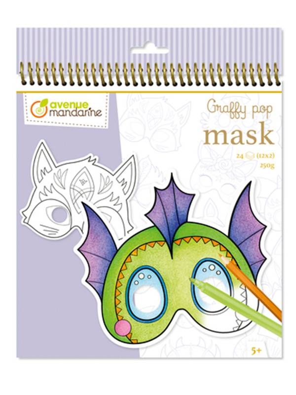 Set 24 Masti de colorat Graffy Pop Animale Fantastice Avenue Mandarine GY138C