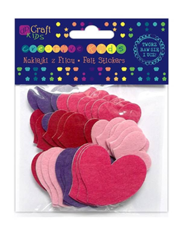 Set 36 figurine autoadezive fetru Inimi Dp Craft KSFI-007