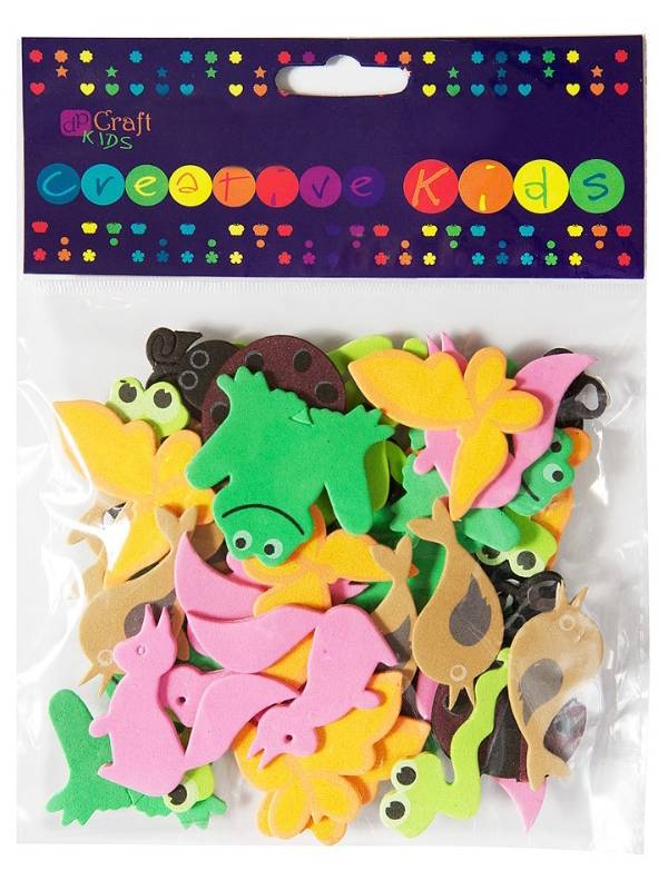 Set 40 figurine autoadezive spuma animale 4 Dp Craft kspi-044