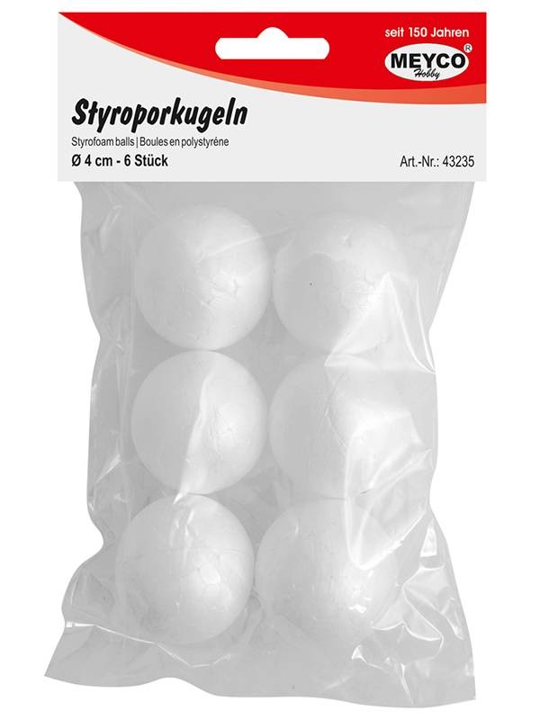Set bile din polistiren Meyco (Nr. buc. / Diametru: 9 buc. / 30mm)