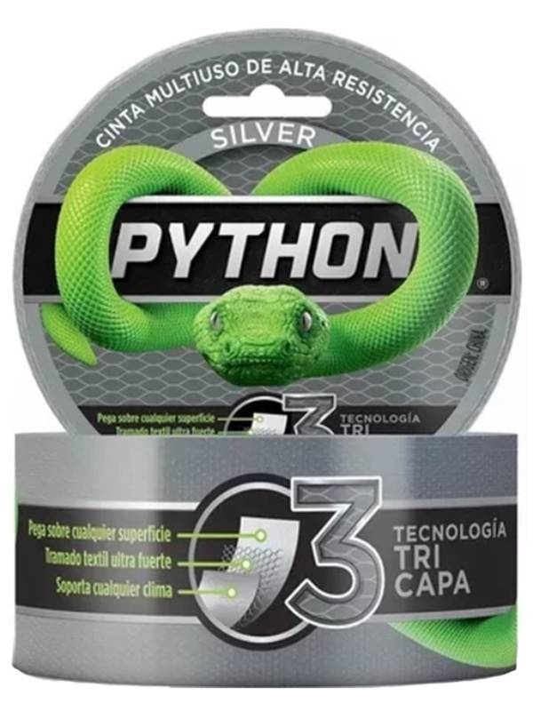 Banda adeziva multifunctionala 48mm x 9m Python (Culoare banda Python: Negru)