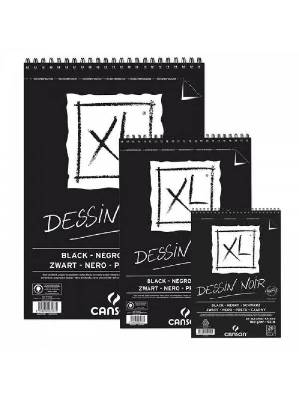 Bloc Canson XL Dessin Noir (Marime: 21 x 29.7 cm - A4, 40 file)