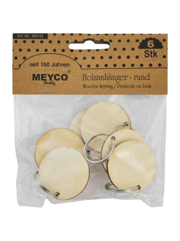 Brelocuri rotunde din lemn Meyco 405-62