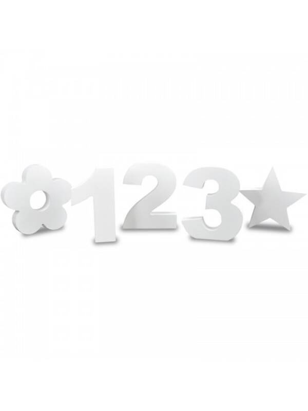 Cifre MDF alb Meyco (Marime: 2)