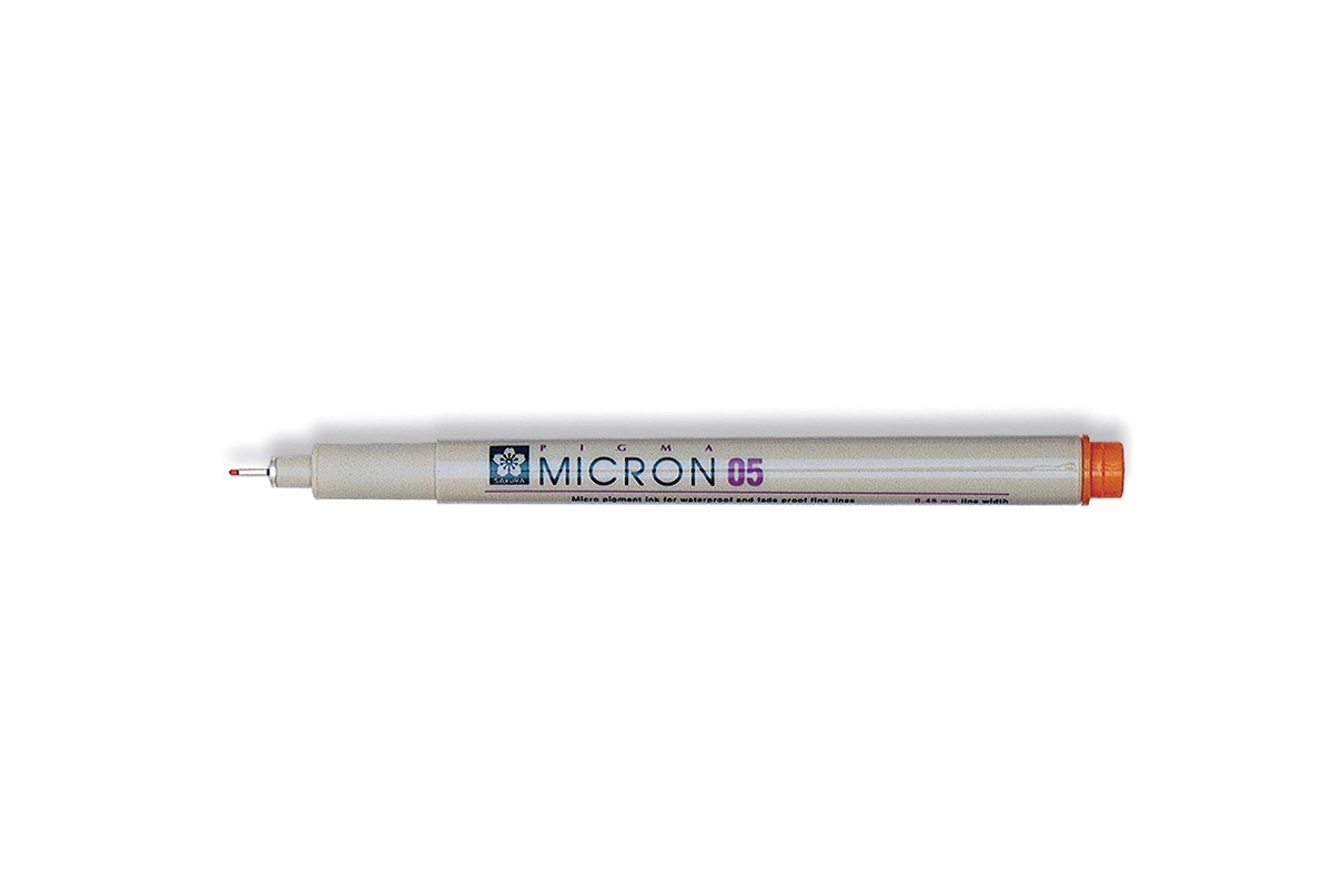 Liner Pigma Micron ORANGE 5 Marimi Diferite Sakura (Grosime Liner Tehnic Sakura: 05/0.45mm)