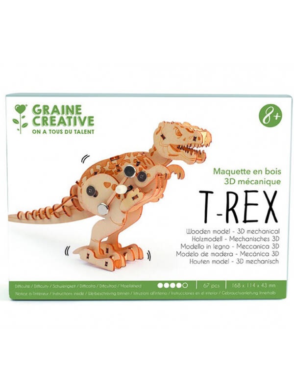 Macheta 3D din lemn T-REX Graine Creative 560199