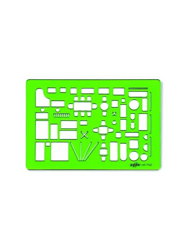 Sablon cu obiecte de mobilier 1:100 Arda 7142