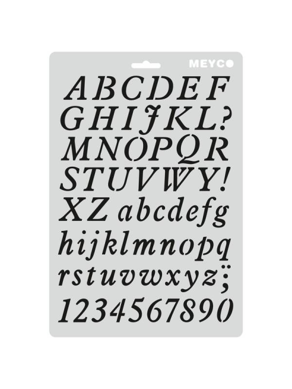 Sablon litere si cifre italice Meyco 66052