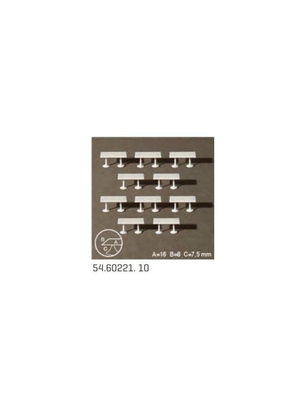 Set 10 mese in miniatura, 2 picioare, 1:100 Schulcz 54.60221.10