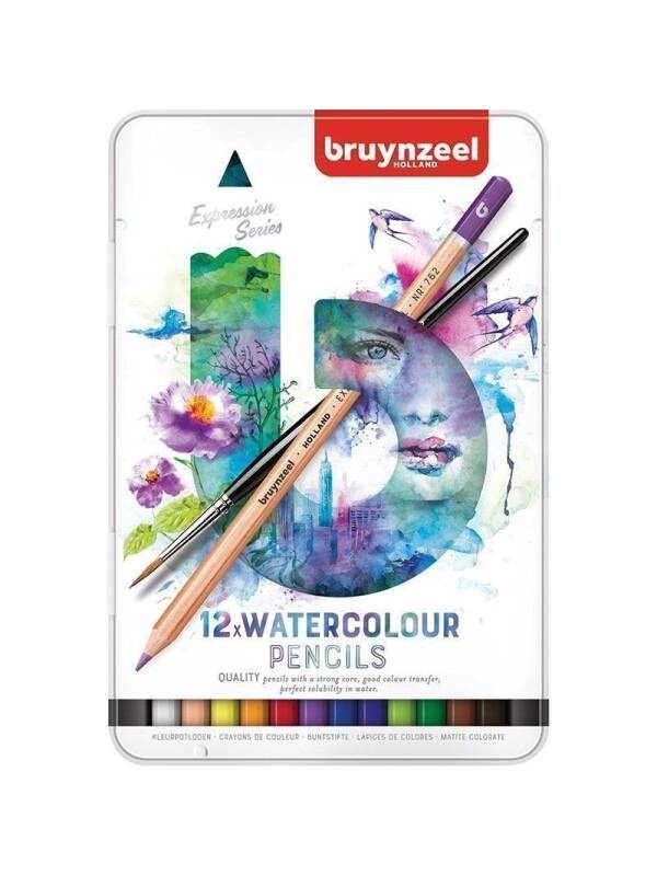 Set 12 creioane acuarelabile Bruynzeel 60313012