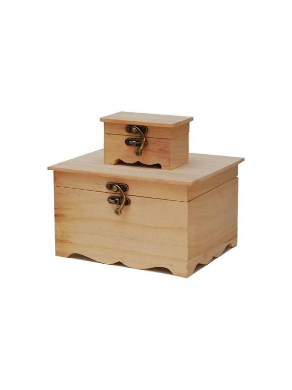 Set 2 cutii din lemn 355598