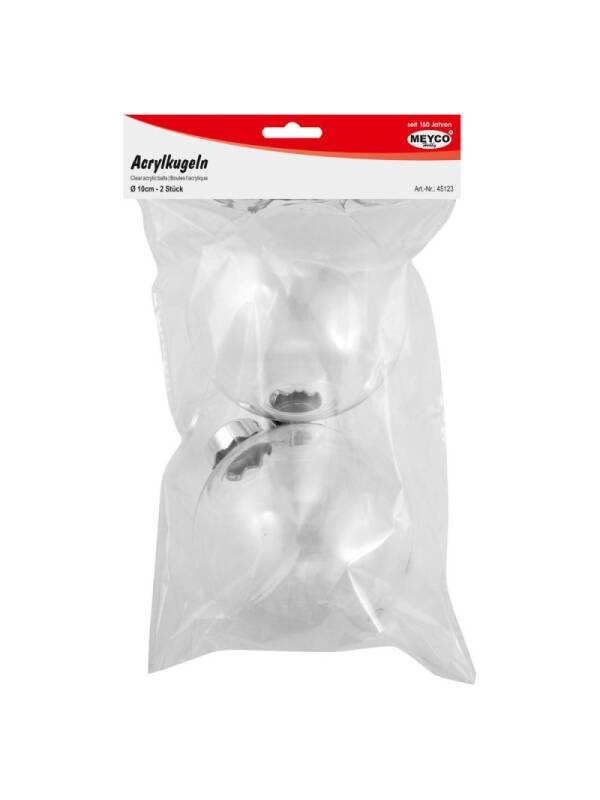 Set 2 globuri plastic 10 cm Meyco 45123