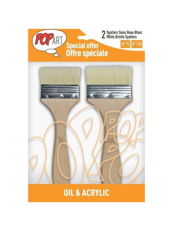 Set 2 pensule late ulei/acril Pop Art Pebeo 950650